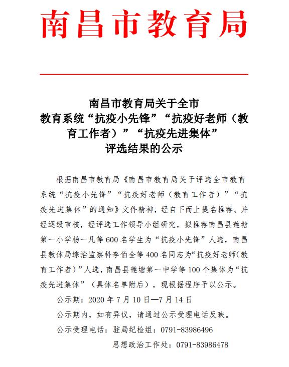南昌向遠(yuǎn)軌道技術(shù)學(xué)校榮獲南昌市 教育系統(tǒng)“抗疫小先鋒”榮譽(yù)稱(chēng)號(hào)