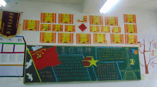 “學(xué)長(zhǎng)征精神，做紅色傳人”南昌向遠(yuǎn)軌道學(xué)校黑板報(bào)比賽