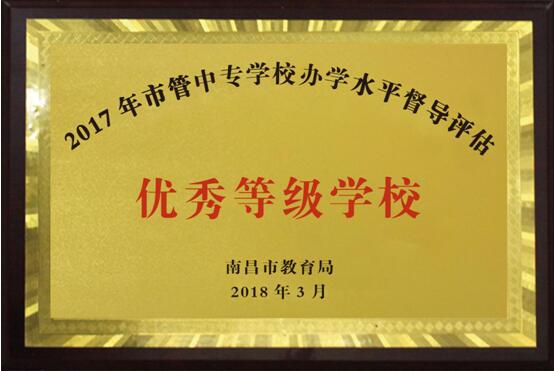 熱烈祝賀南昌向遠(yuǎn)軌道技術(shù)學(xué)校2016、2017、2018連續(xù)三年被南昌市教育局評(píng)定為“優(yōu)秀等級(jí)學(xué)校”！