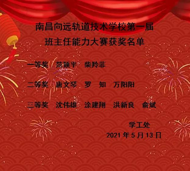 南昌向遠軌道技術(shù)學(xué)校舉行第一屆班主任能力大賽